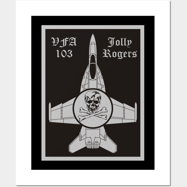 VFA-103 Jolly Rogers - F/A-18 Wall Art by MBK